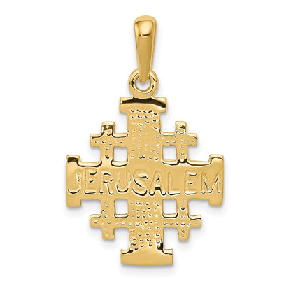 10K Yellow Gold Jerusalem Cross Pendant
