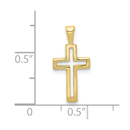 10K Yellow Gold Cross Charm
