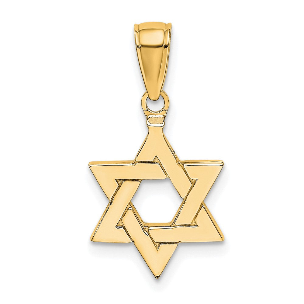 10K Yellow Gold Polished Star Of David Pendant