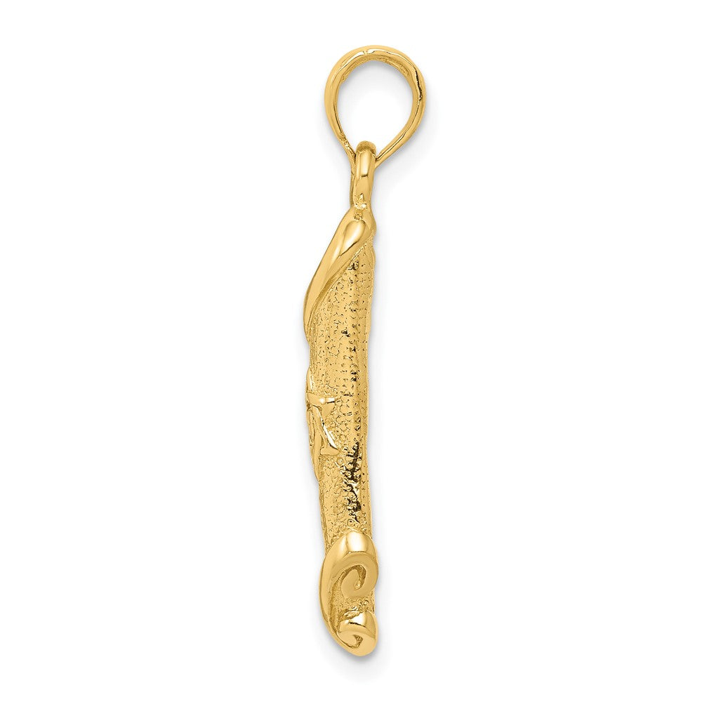 10K Yellow Gold Torah W/Star Of David Pendant