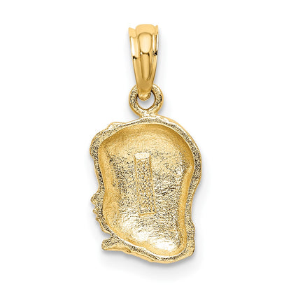 10K Yellow Gold Girl Head Charm