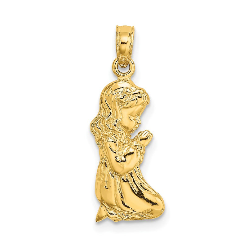 10K Yellow Gold Praying Girl Charm