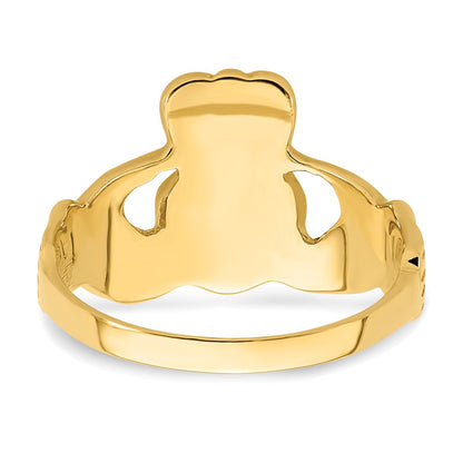 10K Yellow Gold Polished Ladie'S Claddagh Ring