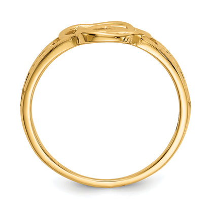 10K Yellow Gold Polished Ladies Celtic Knot Ring