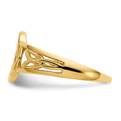 10K Yellow Gold Polished Ladies Celtic Knot Ring