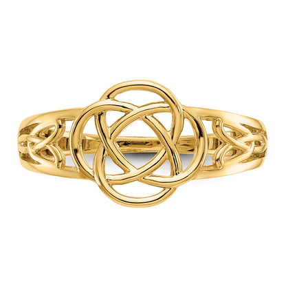 10K Yellow Gold Polished Ladies Celtic Knot Ring