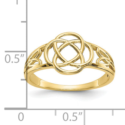 10K Yellow Gold Polished Ladies Celtic Knot Ring