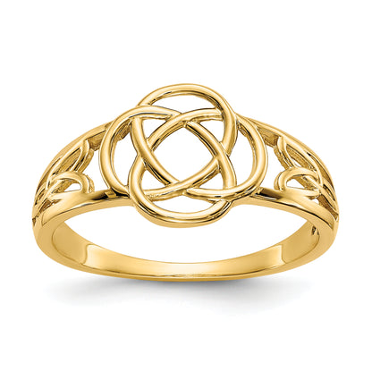 10K Yellow Gold Polished Ladies Celtic Knot Ring