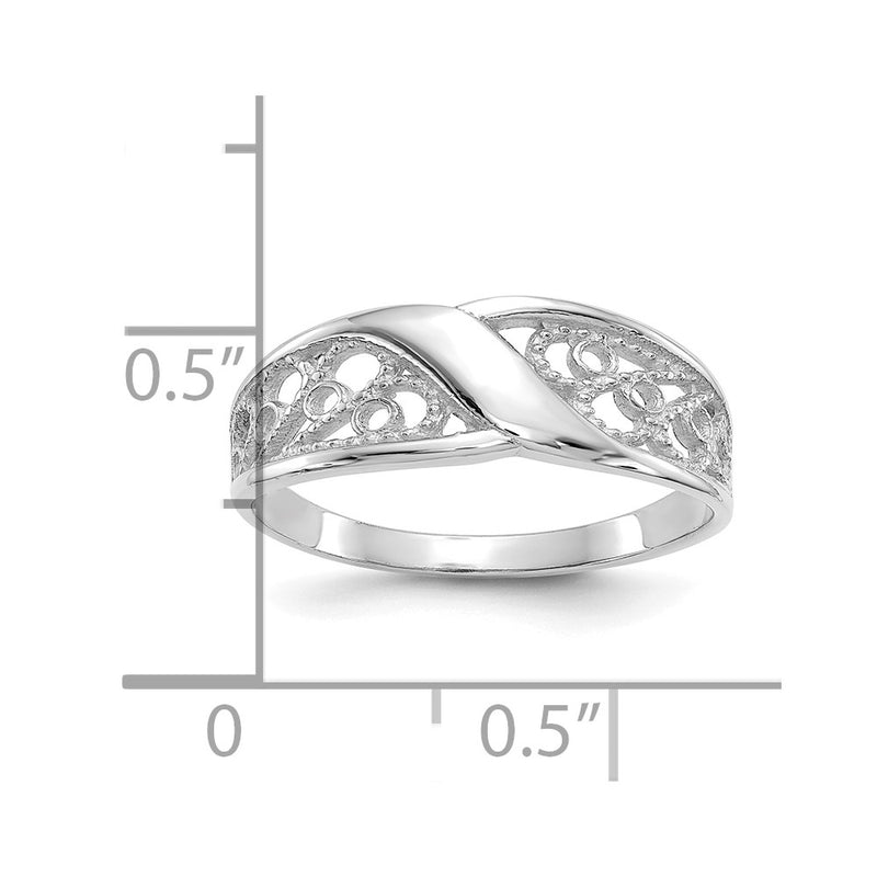 10K White Gold 10K Filigree Ring