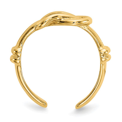 10K Yellow Gold 10K Love Knot Toe Ring