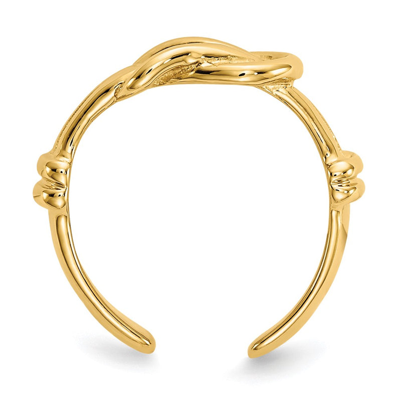 10K Yellow Gold 10K Love Knot Toe Ring