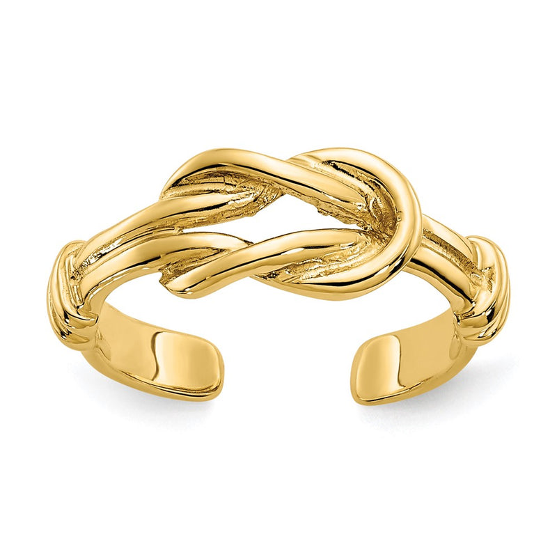 10K Yellow Gold 10K Love Knot Toe Ring