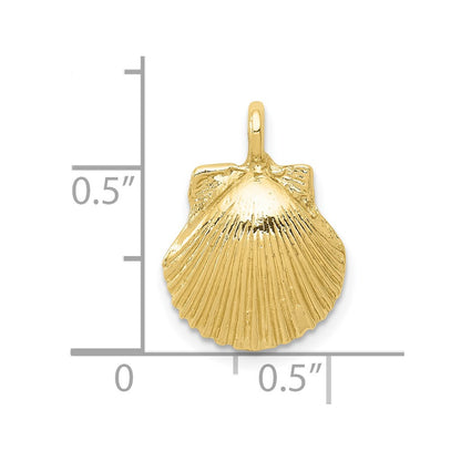 10K Yellow Gold Seashell Pendant