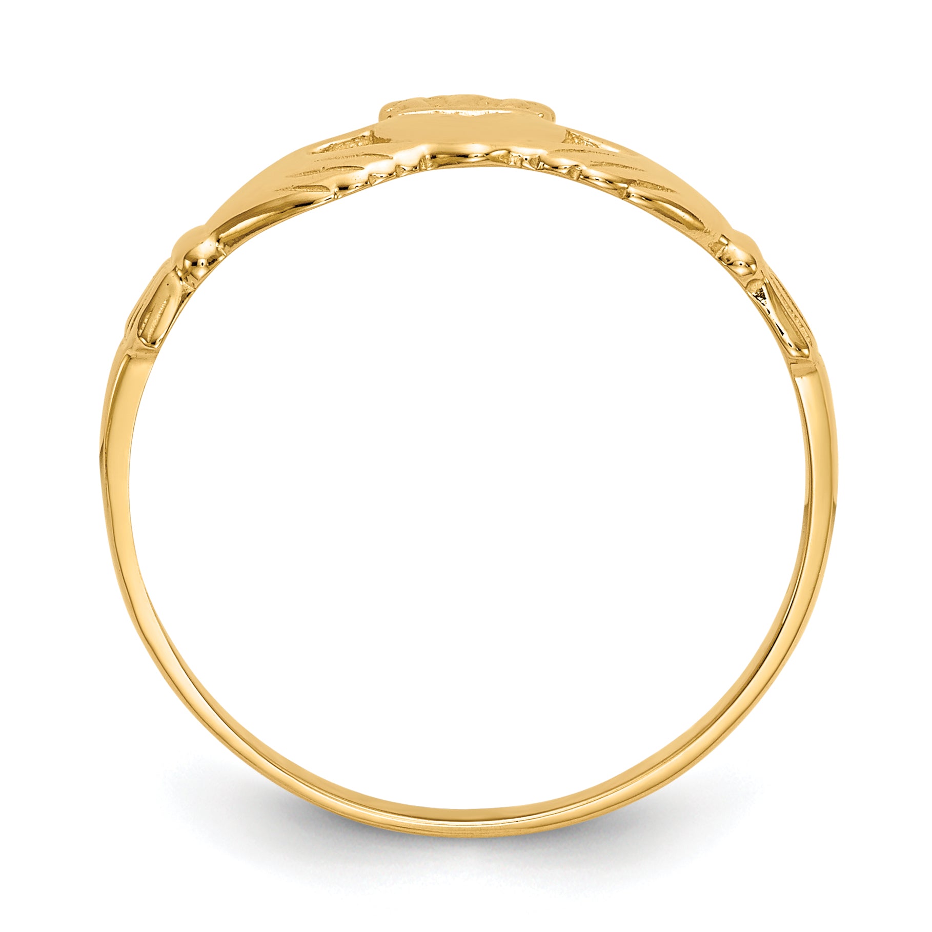 10K Yellow Gold Claddagh Ring