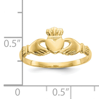 10K Yellow Gold Claddagh Ring