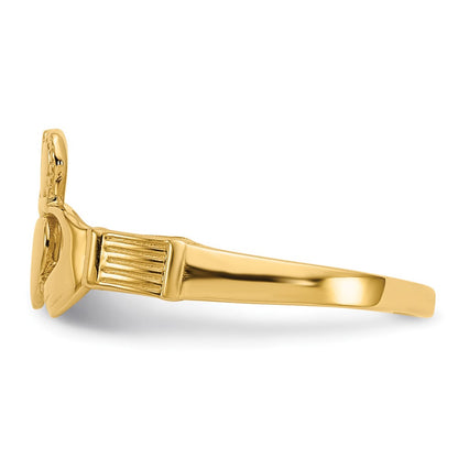 10K Yellow Gold Ladies Claddagh Ring