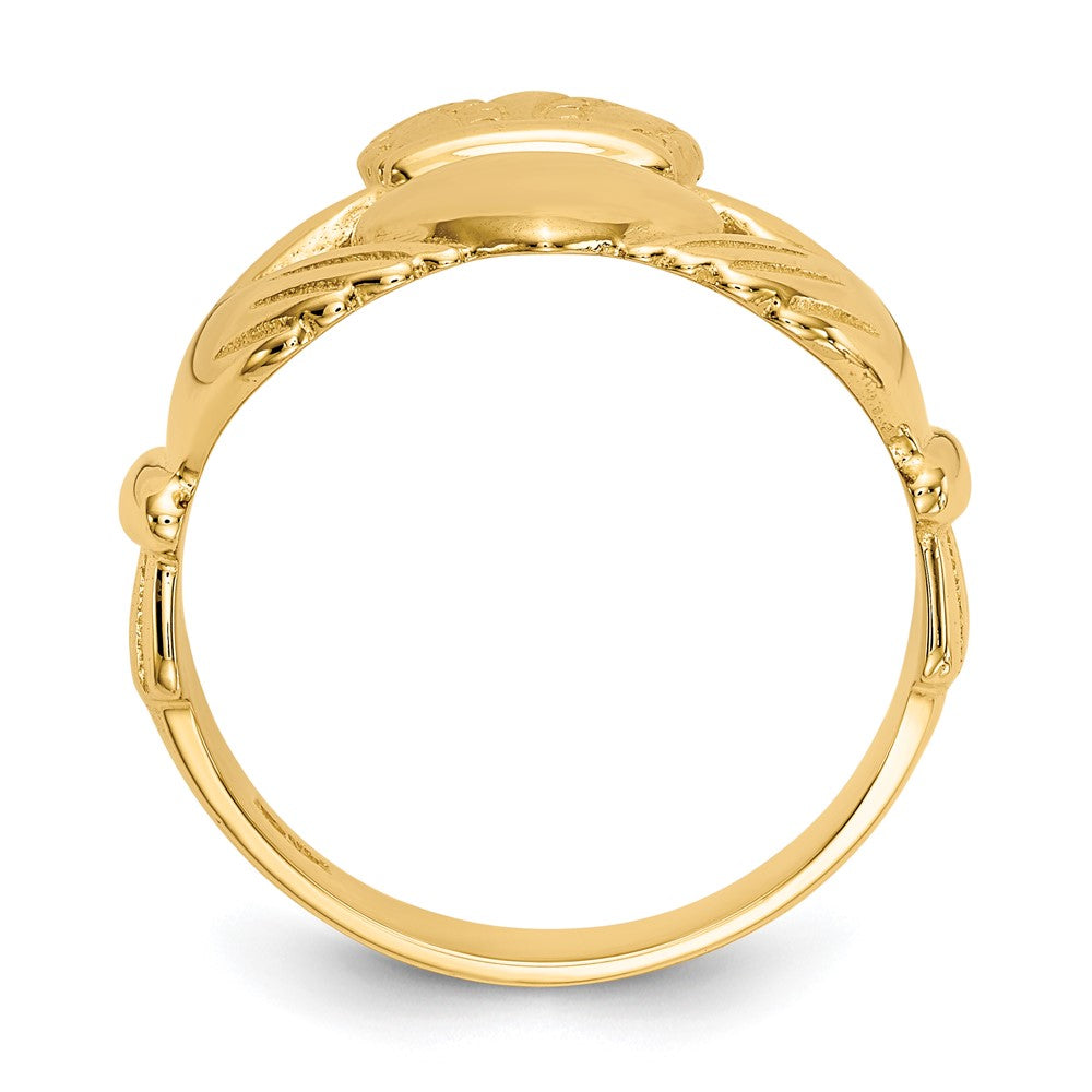 10K Yellow Gold Men'S Claddagh Ring