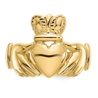 10K Yellow Gold Men'S Claddagh Ring