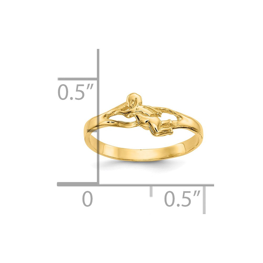 10K Yellow Gold 10K Angel Baby Ring