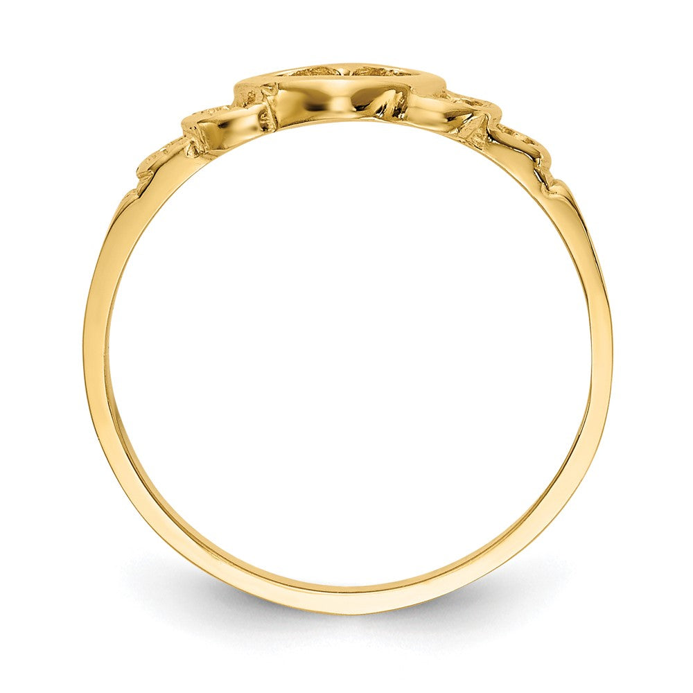 10K Yellow Gold Heart Child'S Ring