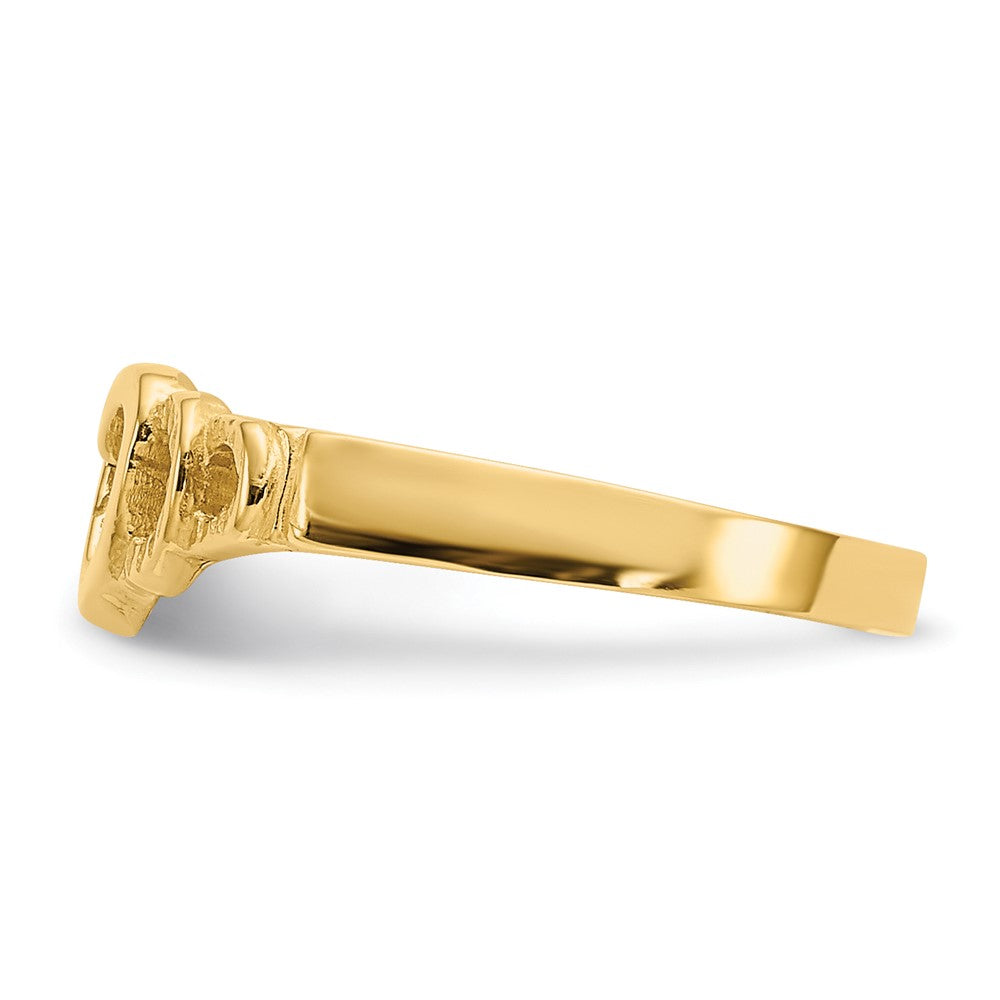 10K Yellow Gold Heart Child'S Ring