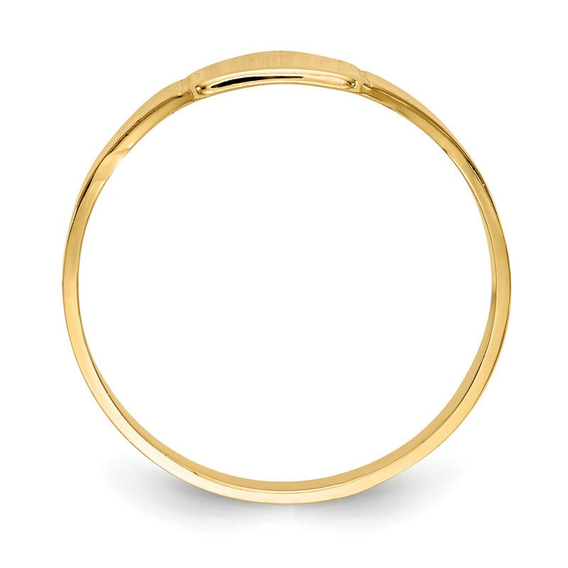 10K Yellow Gold Polished Square Child'S Signet Ring