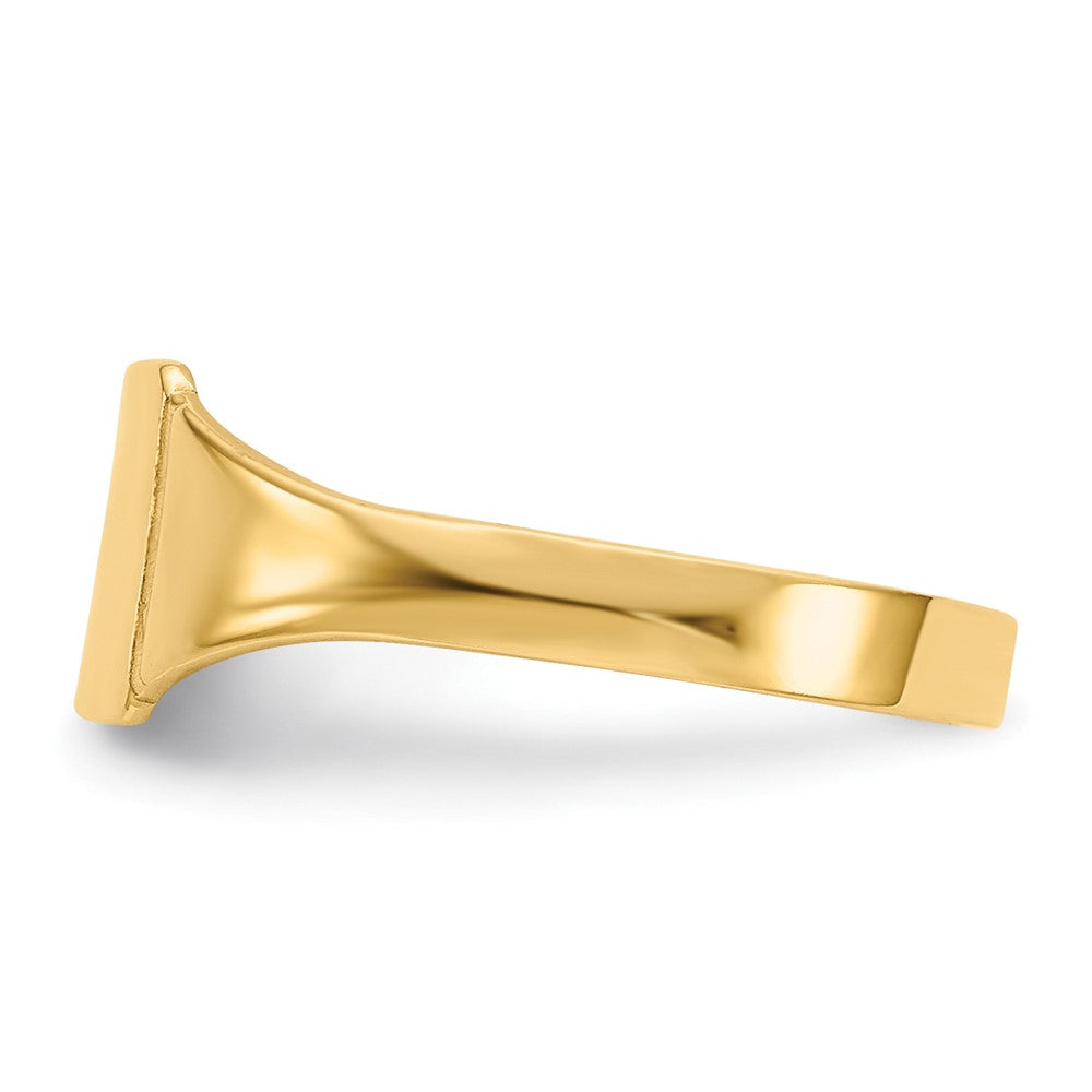 10K Yellow Gold Polished Square Child'S Signet Ring