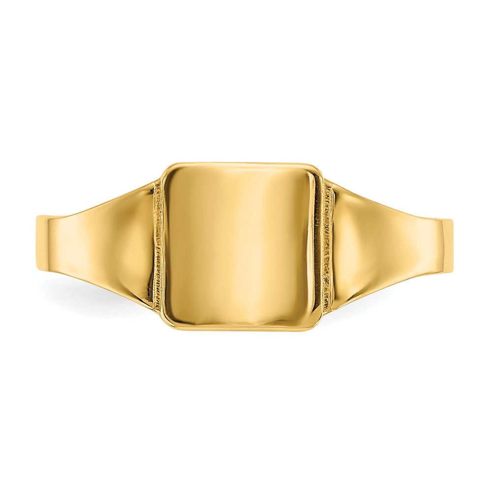 10K Yellow Gold Polished Square Child'S Signet Ring