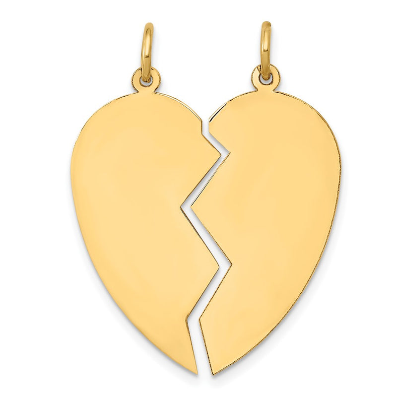 10K Yellow Gold 10K 2 Piece Heart Charm Set