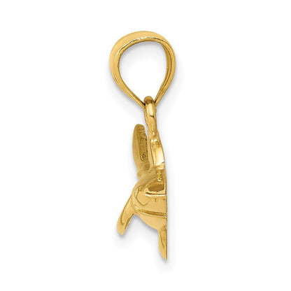 10K Yellow Gold 10K Shark Pendant