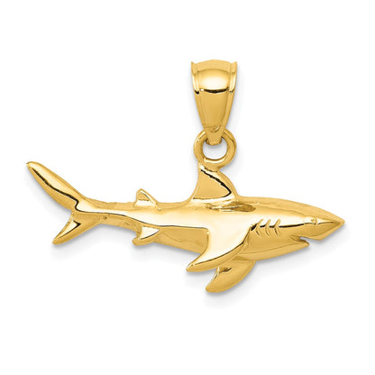 10K Yellow Gold 10K Shark Pendant