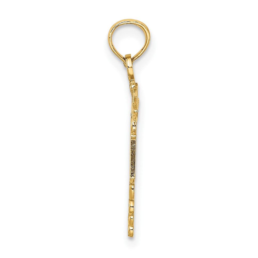 10K Yellow Gold 10K Rn Caduceus Pendant