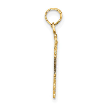 10K Yellow Gold 10K Rn Caduceus Pendant