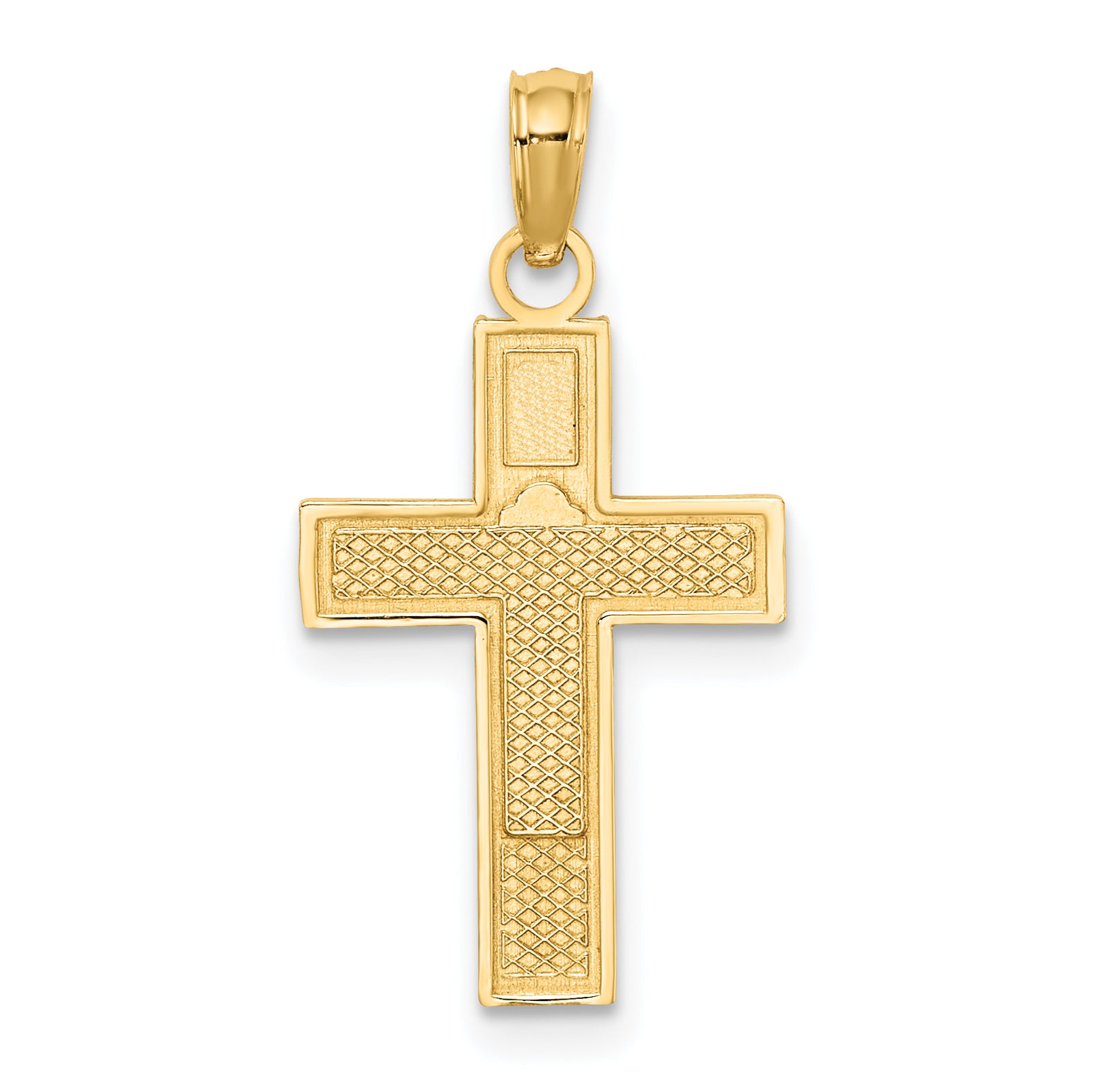 10K Yellow Gold 10K Rn Caduceus Cross Charm