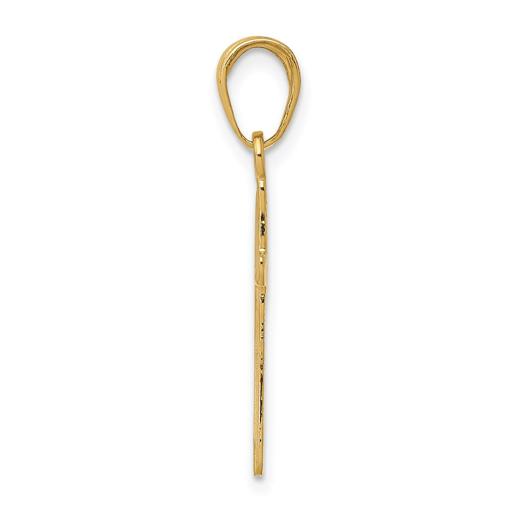 10K Yellow Gold Polished Cross Pendant