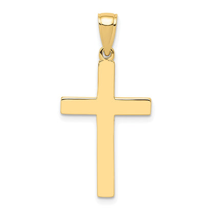 10K Yellow Gold Polished Cross Pendant