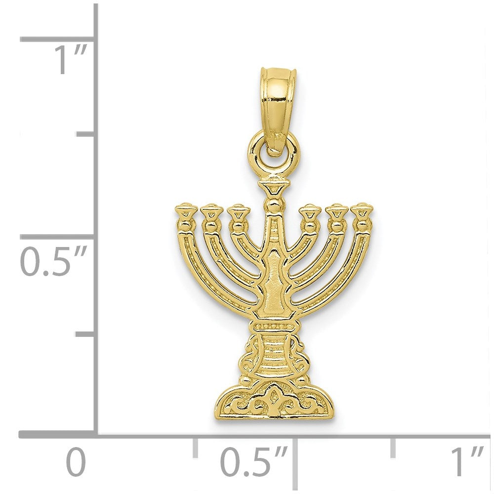 10K Yellow Gold 10K Menorah Pendant