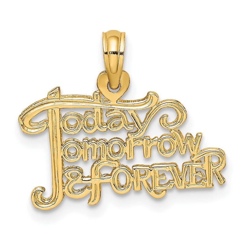 10K Yellow Gold 10K Today Tomorrow And Forever Charm