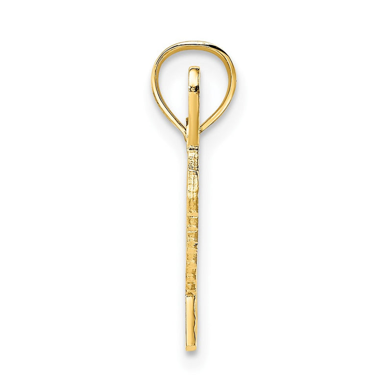 10K Yellow Gold 10K Polished And Textured Special Pendant
