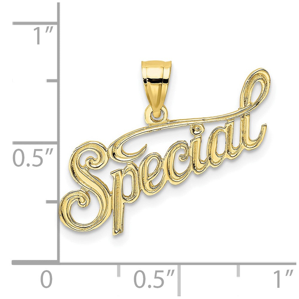 10K Yellow Gold 10K Polished And Textured Special Pendant