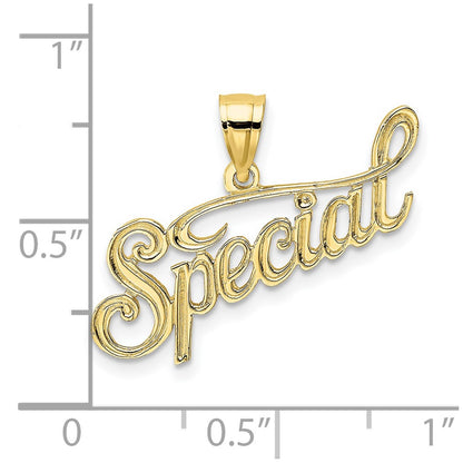 10K Yellow Gold 10K Polished And Textured Special Pendant