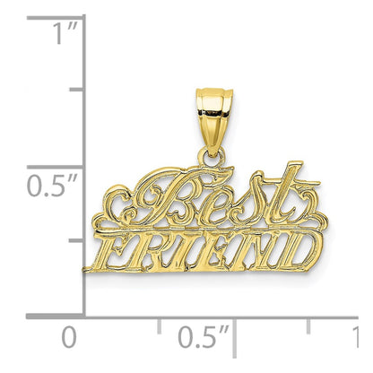 10K Yellow Gold 10K Best Friend Pendant