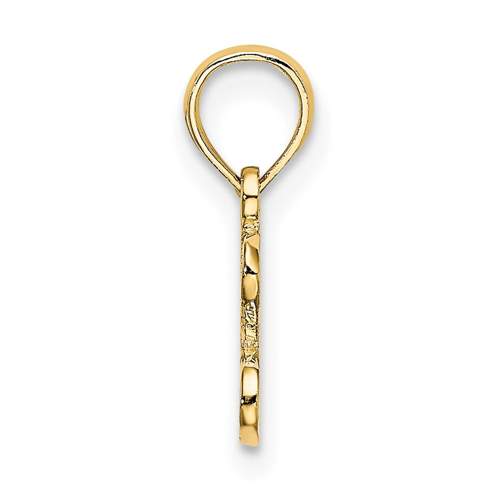 10K Yellow Gold 10K Polished / Textured I Love Gold Charm