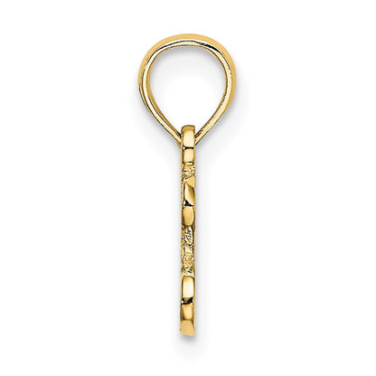 10K Yellow Gold 10K Polished / Textured I Love Gold Charm