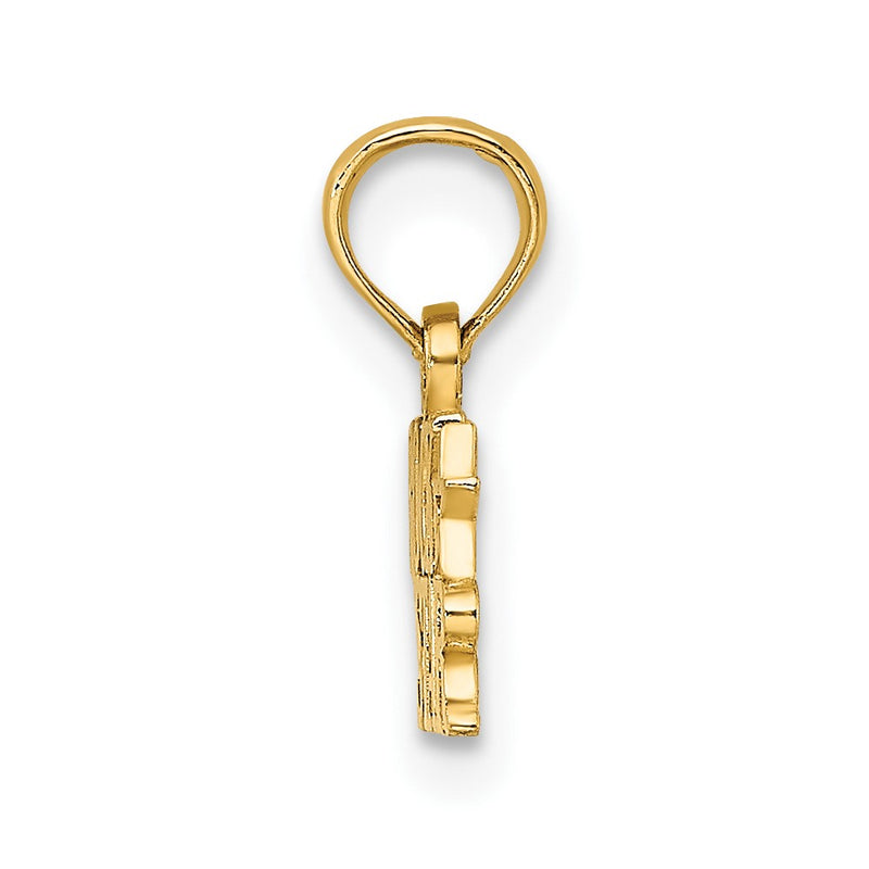 10K Yellow Gold 10K Polished Rock Star Charm