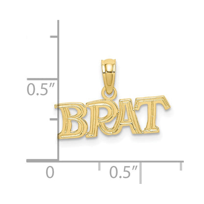 10K Yellow Gold 10K Polished Brat Charm