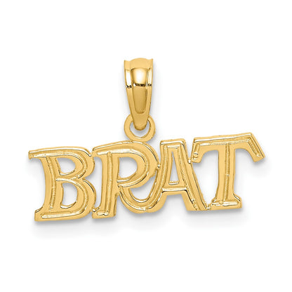10K Yellow Gold 10K Polished Brat Charm