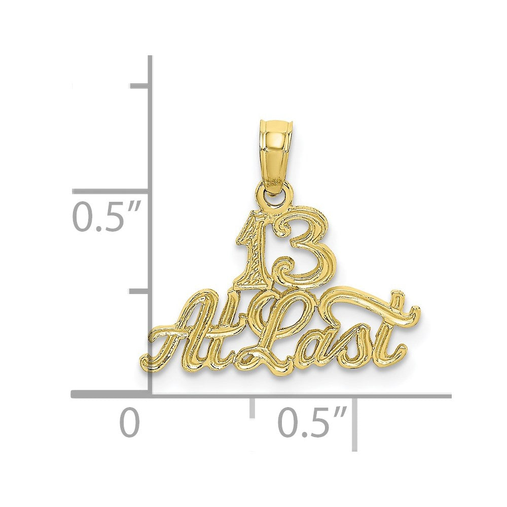 10K Yellow Gold 10K 13 At Last Pendant