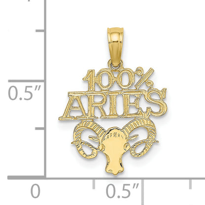 10K Yellow Gold 10K 100% Aries Zodiac Charm