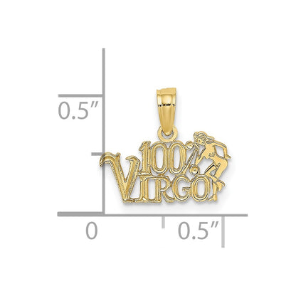 10K Yellow Gold 10K 100% Virgo Zodiac Charm
